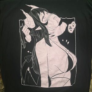 Black and Pink Lewd Complex Small Long Sleeve Shirt